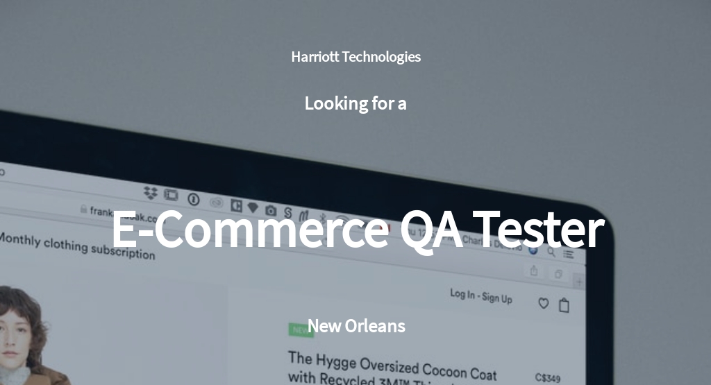 Free E Commerce QA Tester Job Description Template.jpe
