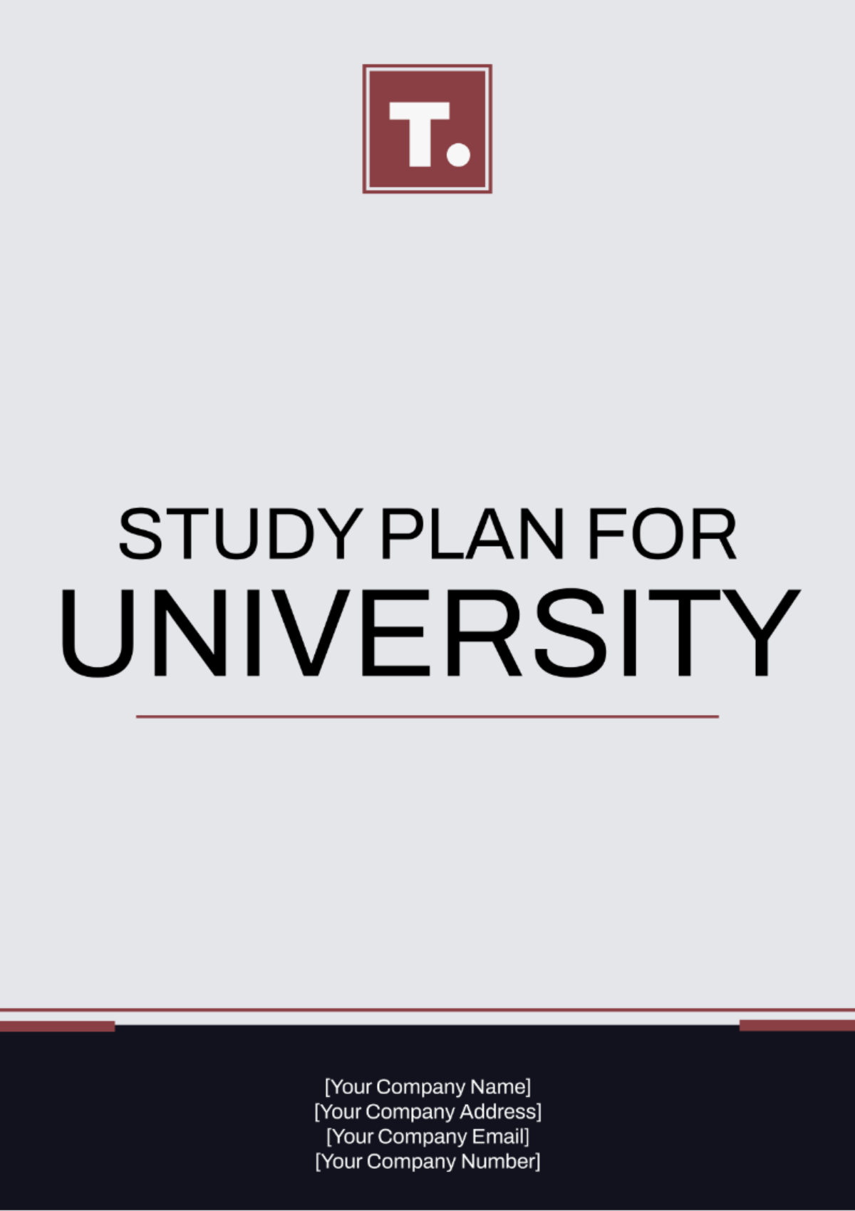 Study Plan for University Template - Edit Online & Download