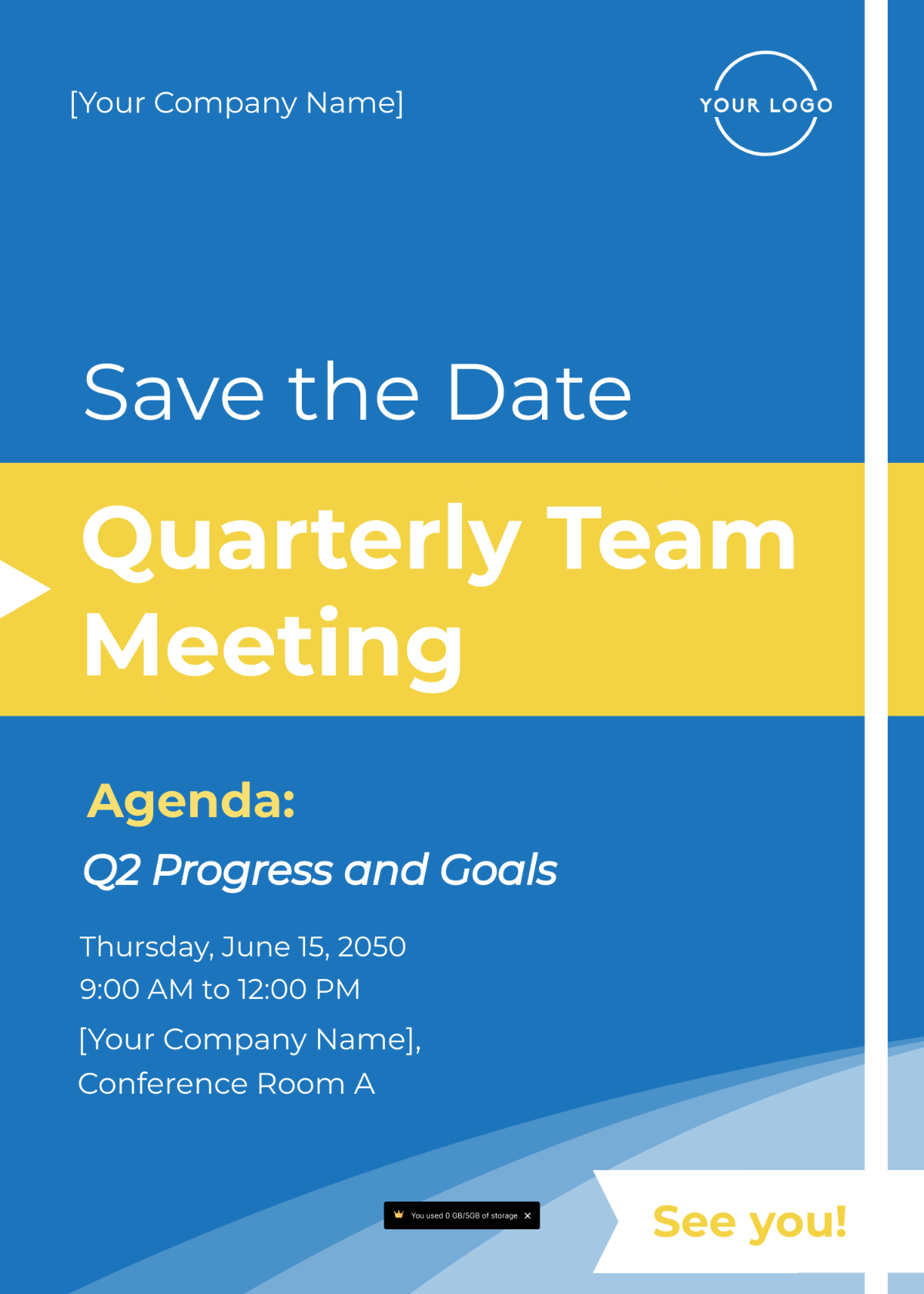 Save the Date Meeting Flyer