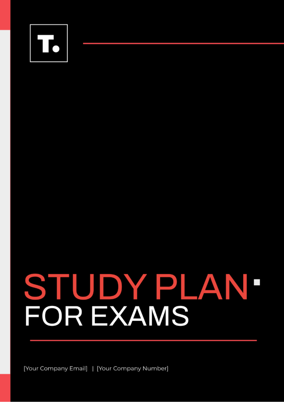 Study Plan for Exams Template - Edit Online & Download