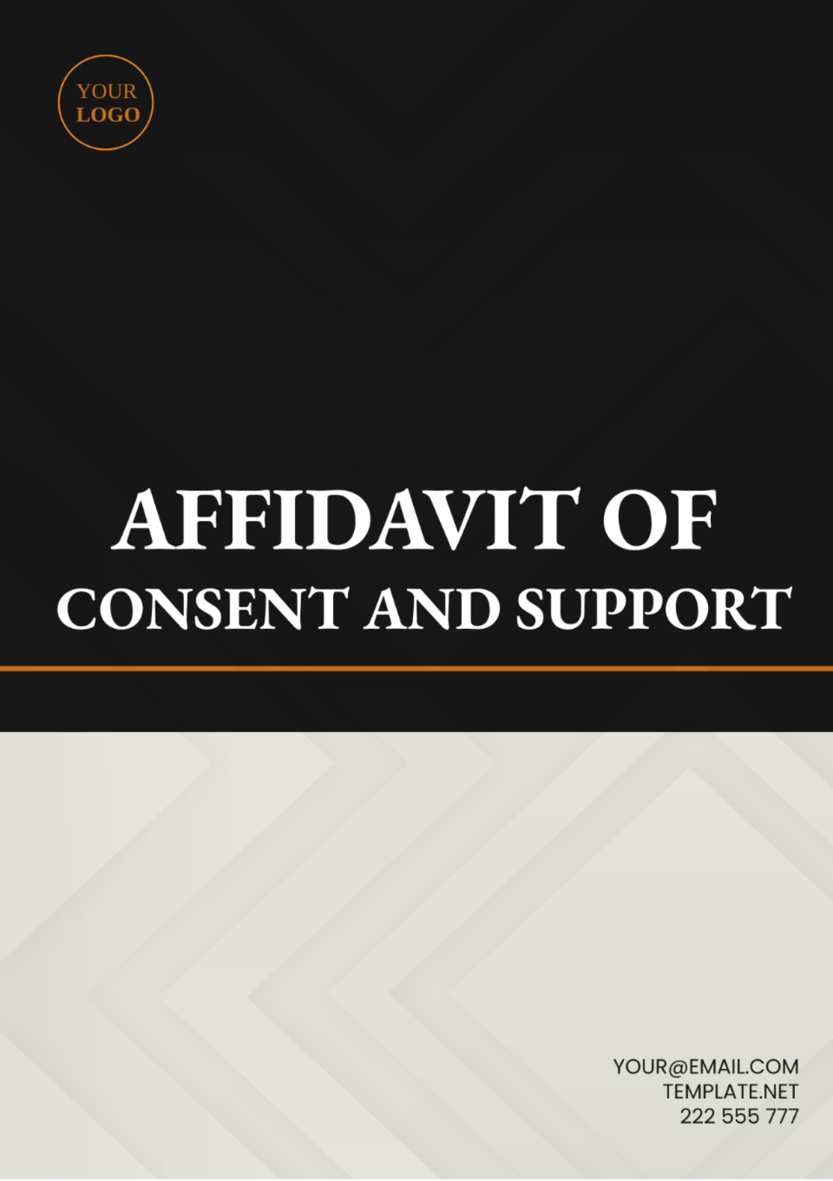 Affidavit Of Consent And Support Template