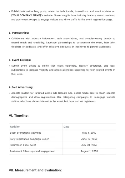 Free PR Communication Plan Template to Edit Online