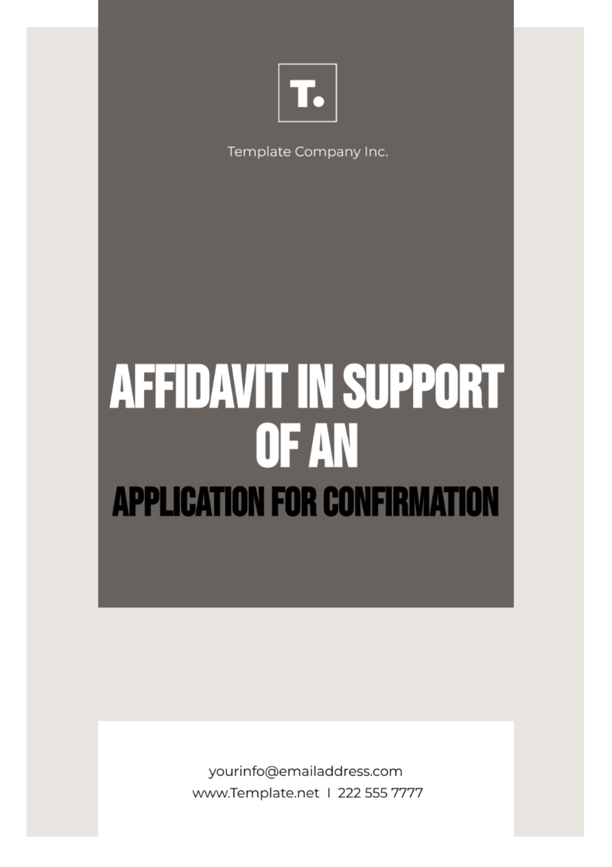 Affidavit In Support Of An Application For Confirmation Template - Edit Online & Download