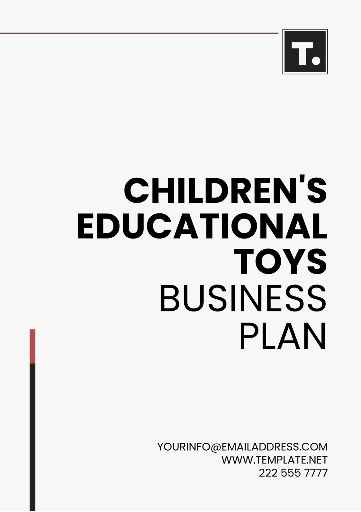 educational toys business plan