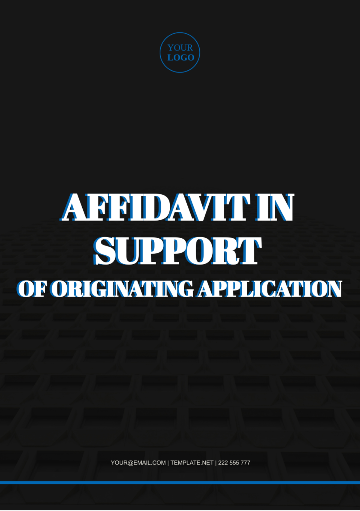 Affidavit In Support Of Originating Application Template