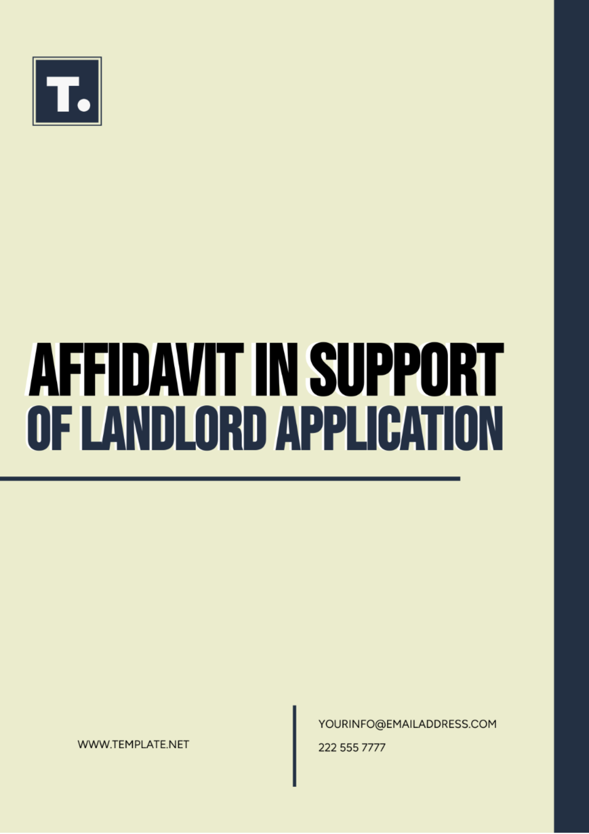 Affidavit In Support Of Landlord Application Template - Edit Online & Download