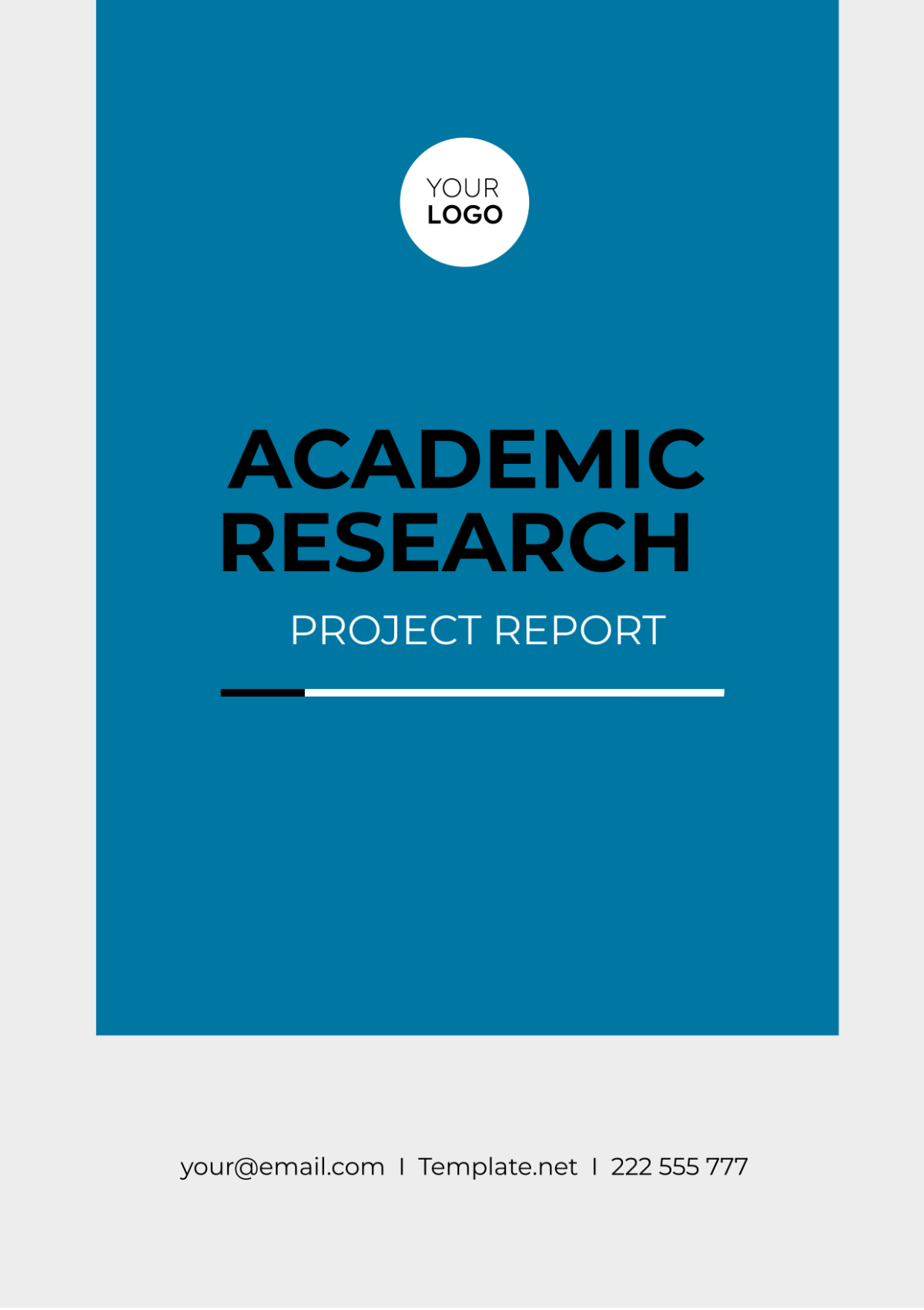 Academic Research Project Report Template - Edit Online & Download