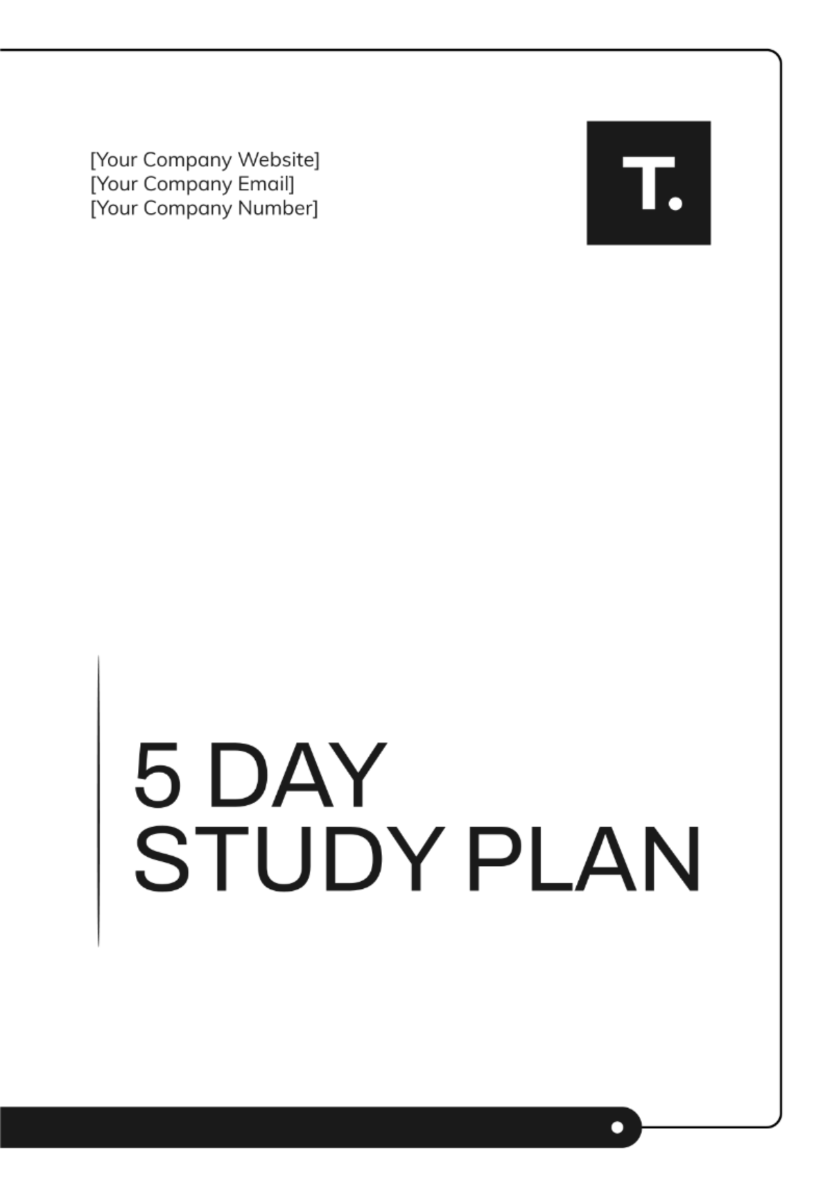 5 Day Study Plan Template - Edit Online & Download