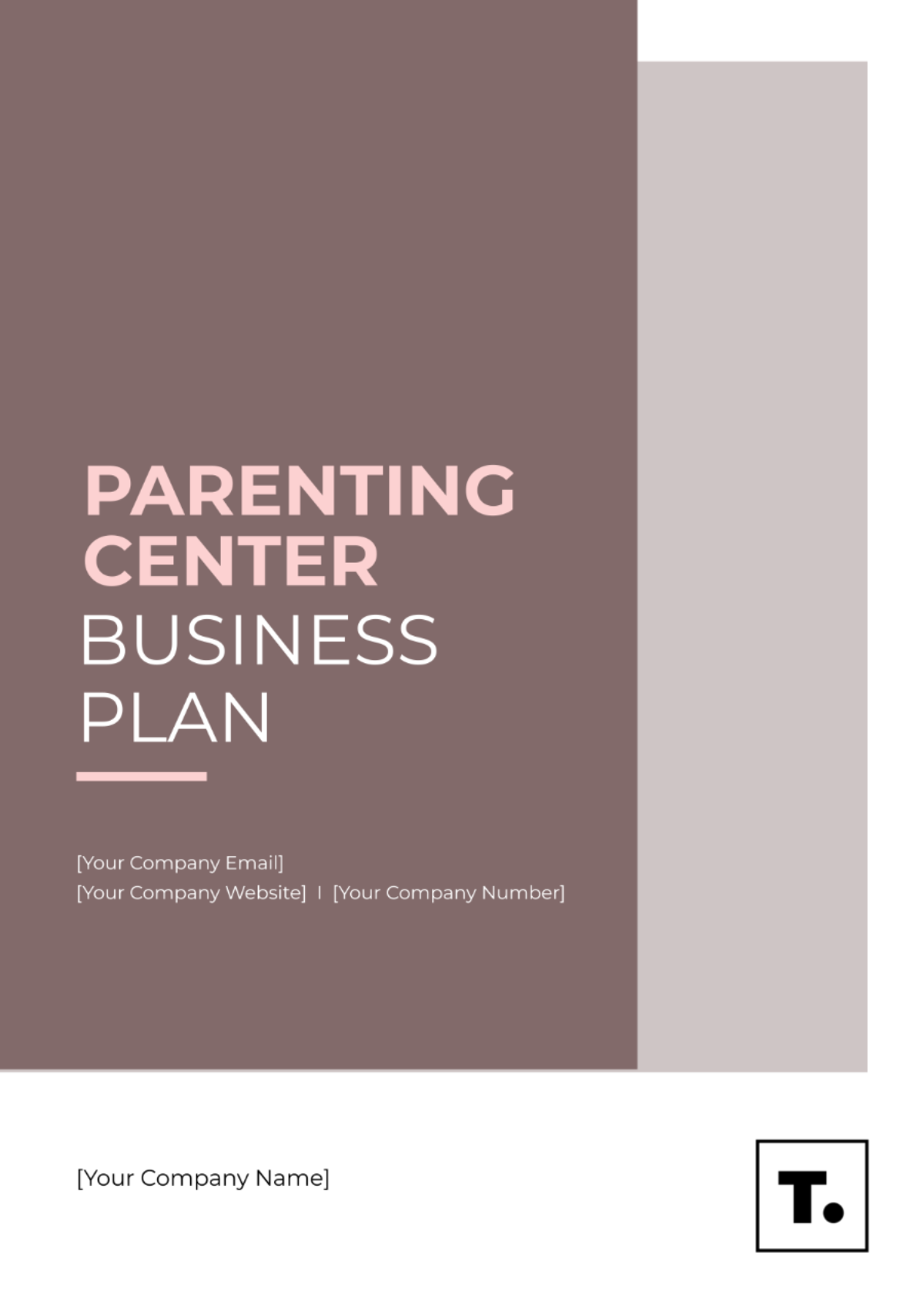 Parenting Center Business Plan Template - Edit Online & Download