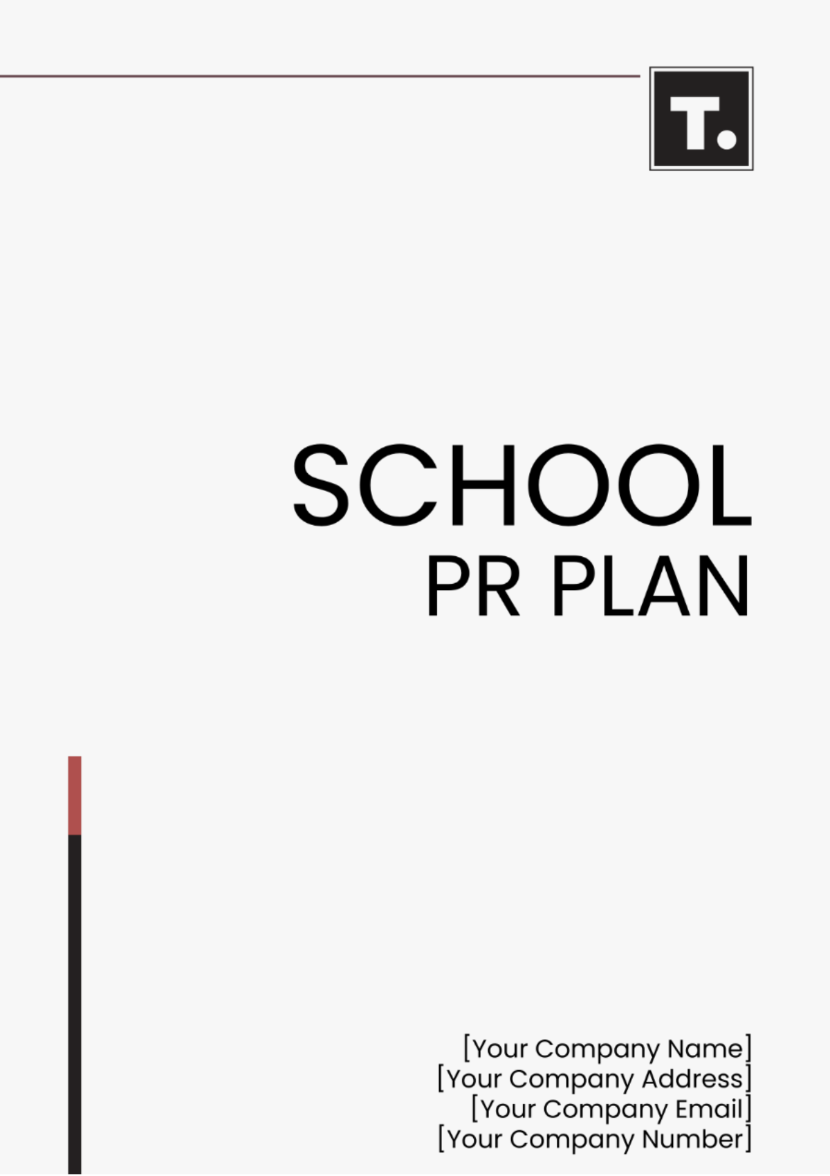 School PR Plan Template - Edit Online & Download