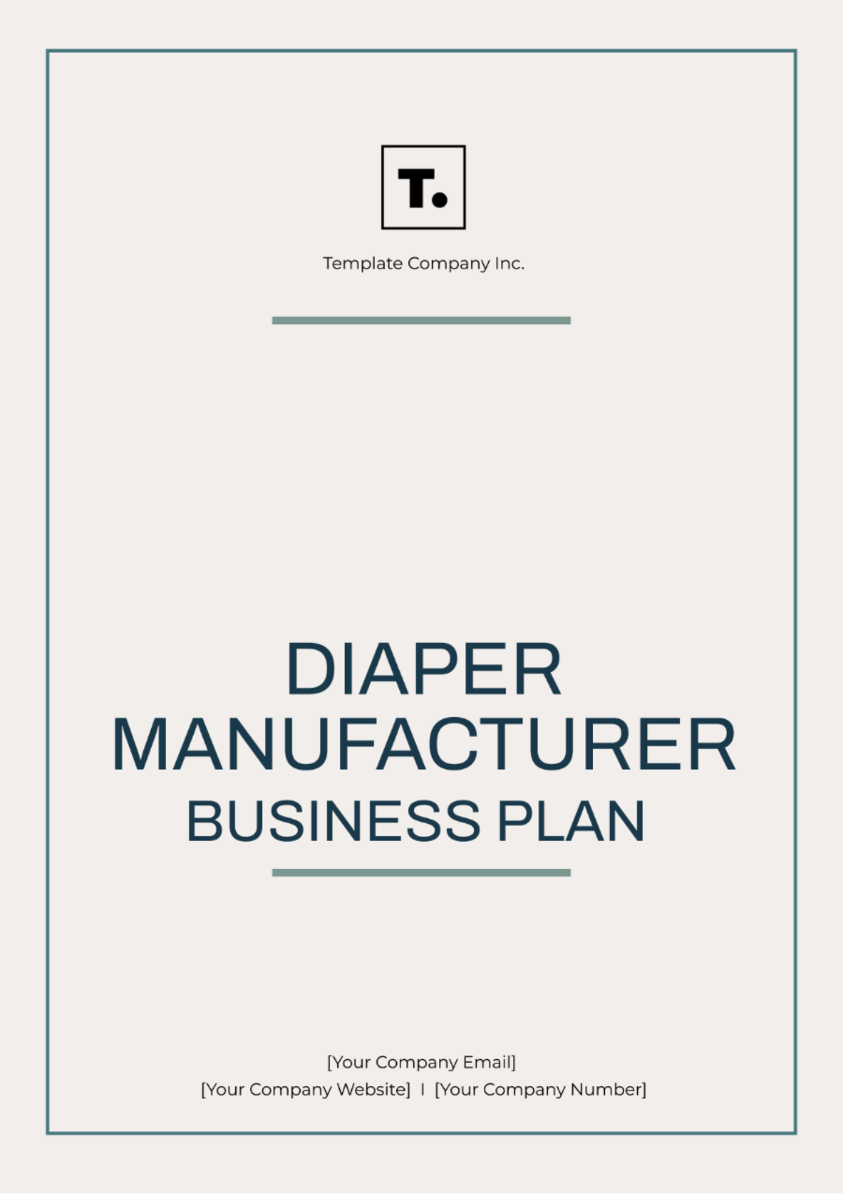 Diaper Manufacturer Business Plan Template