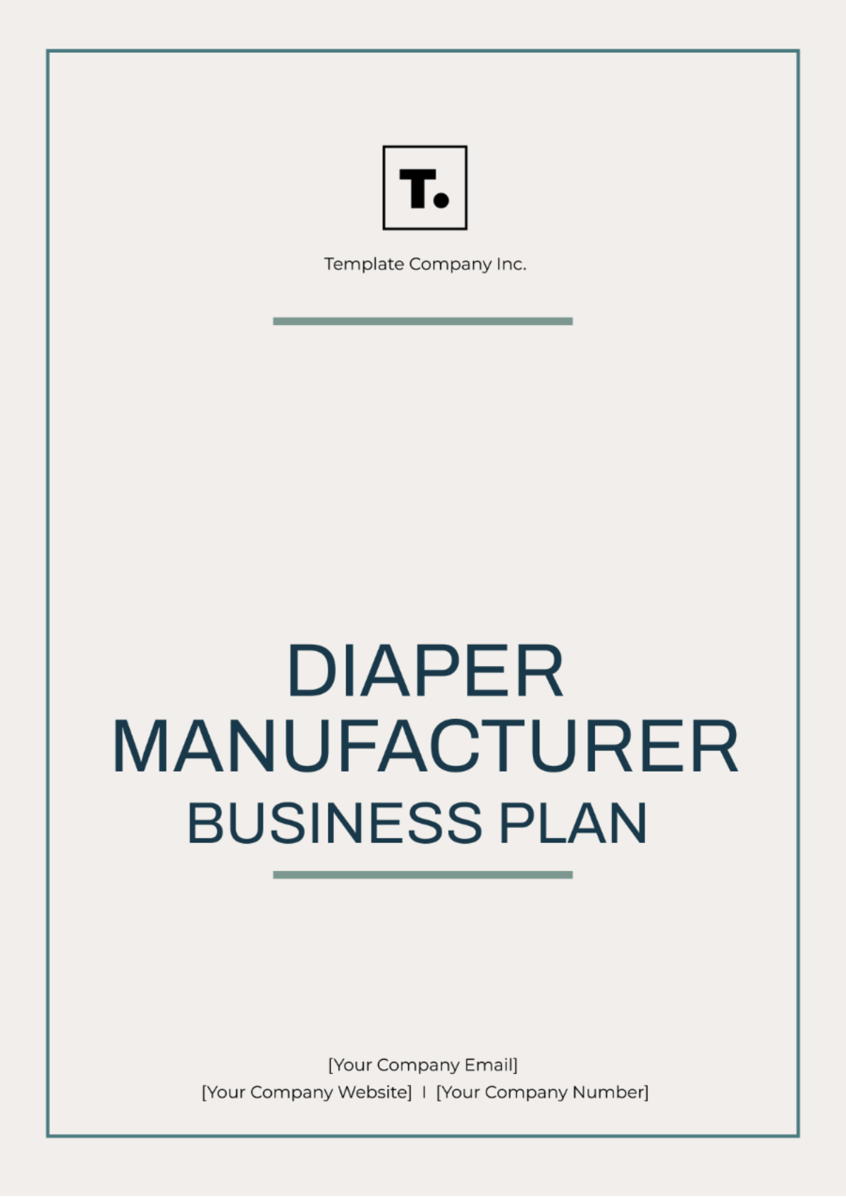 Diaper Manufacturer Business Plan Template - Edit Online & Download