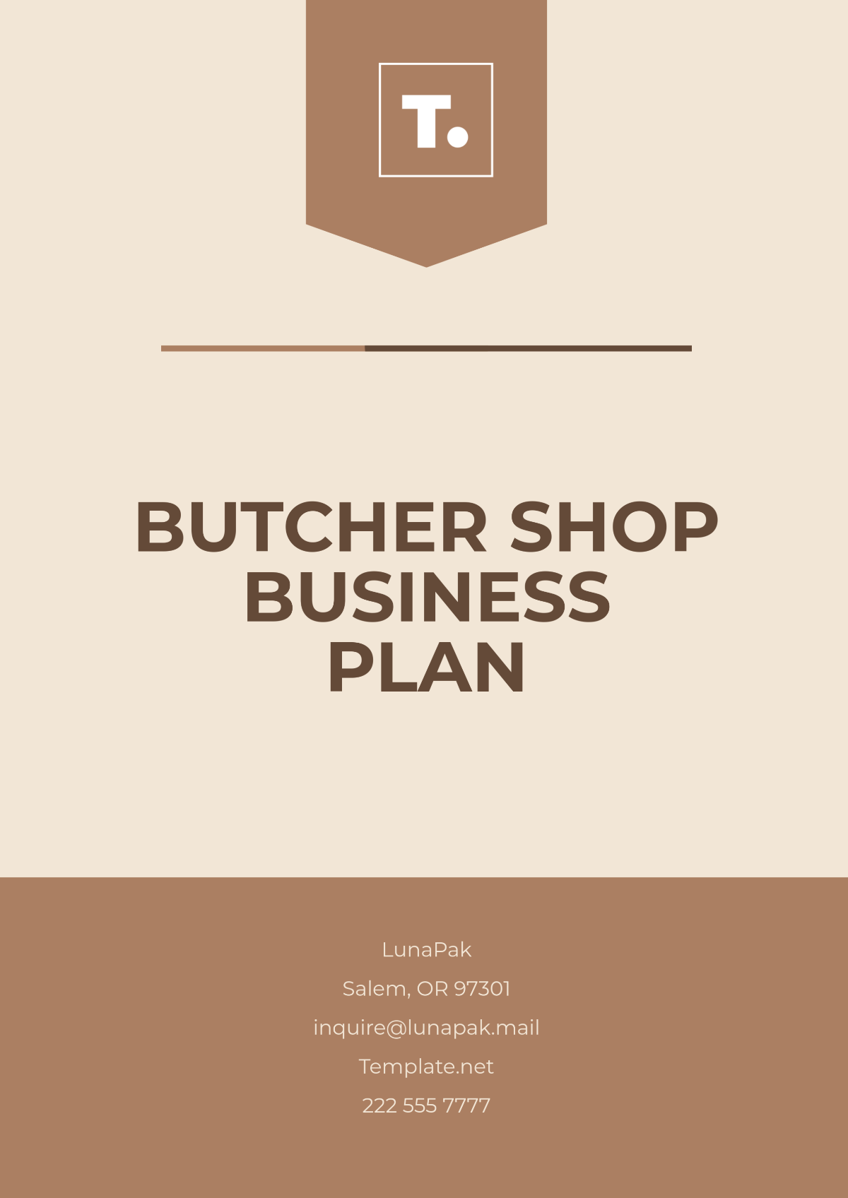 Free Butcher Shop Business Plan Template