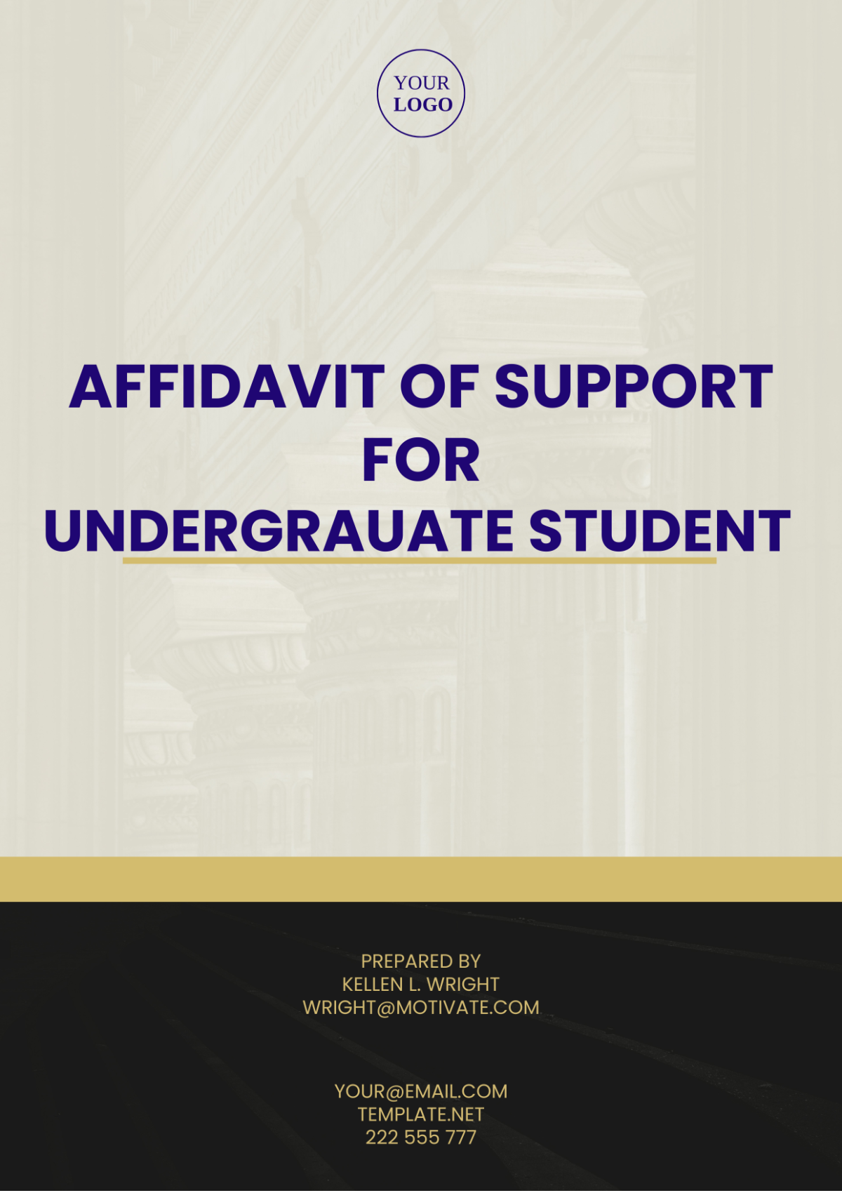 Affidavit Of Support For Undergraduate Student Template - Edit Online & Download