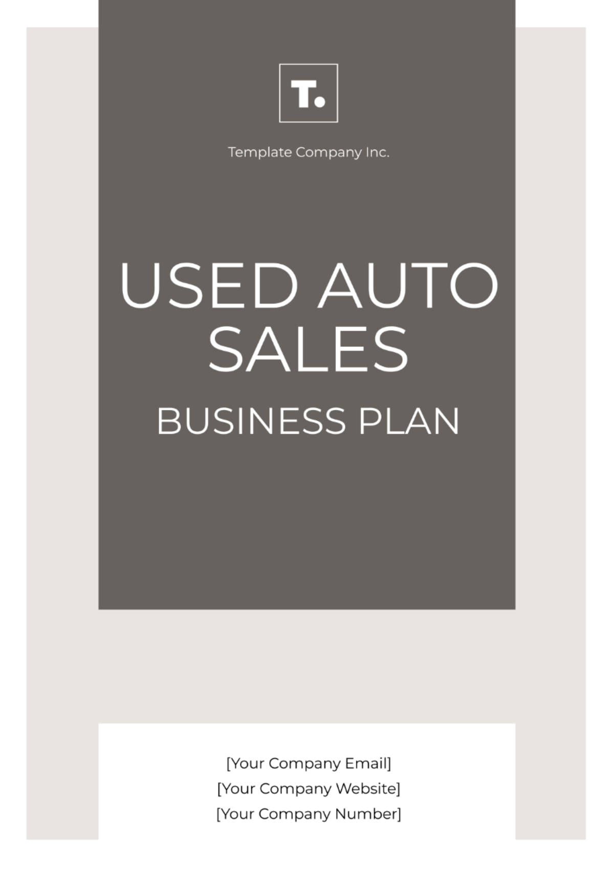 Used Auto Sales Business Plan Template