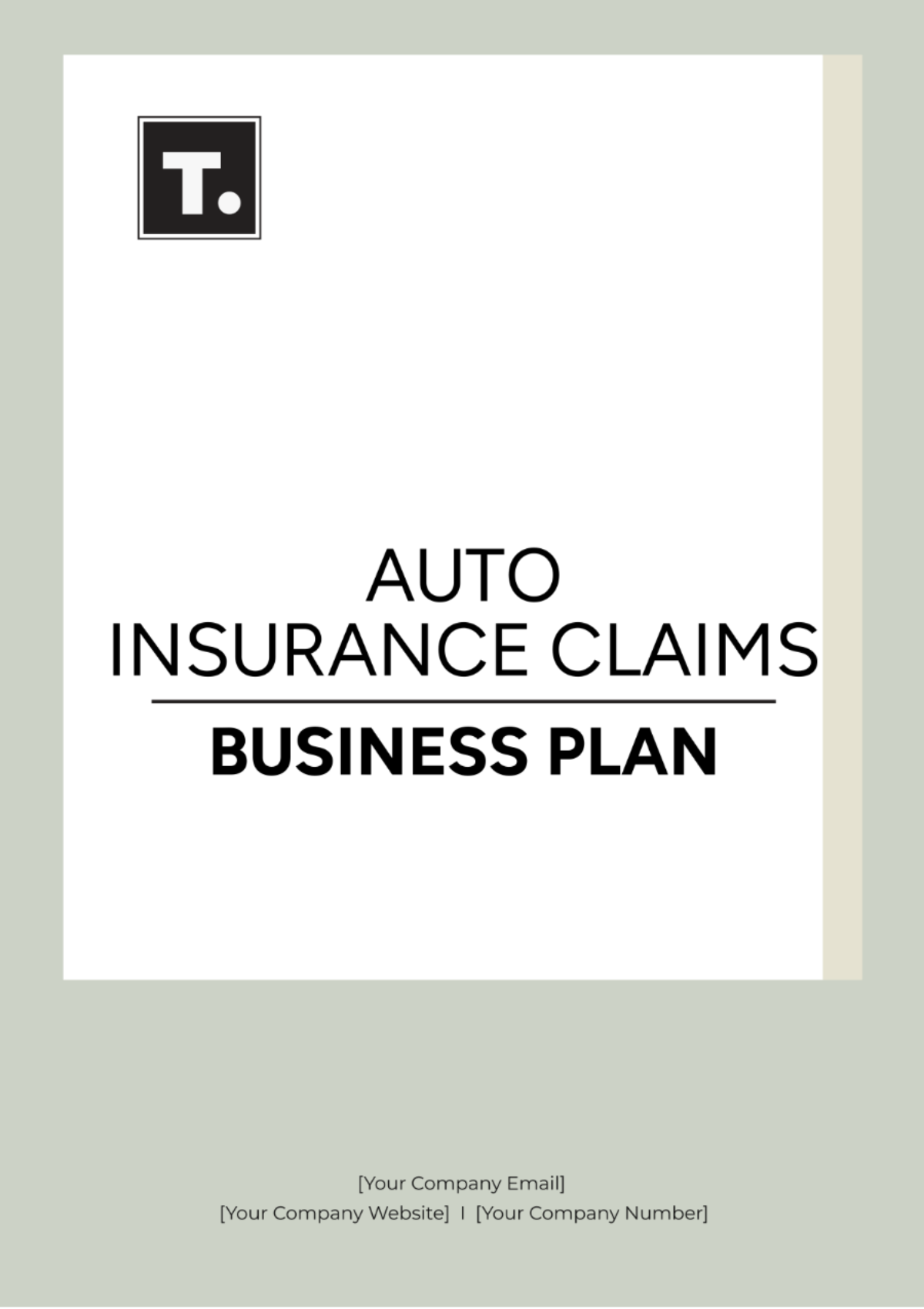 Auto Insurance Claims Business Plan Template