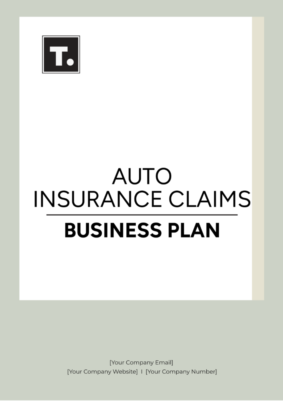 Auto Insurance Claims Business Plan Template - Edit Online & Download