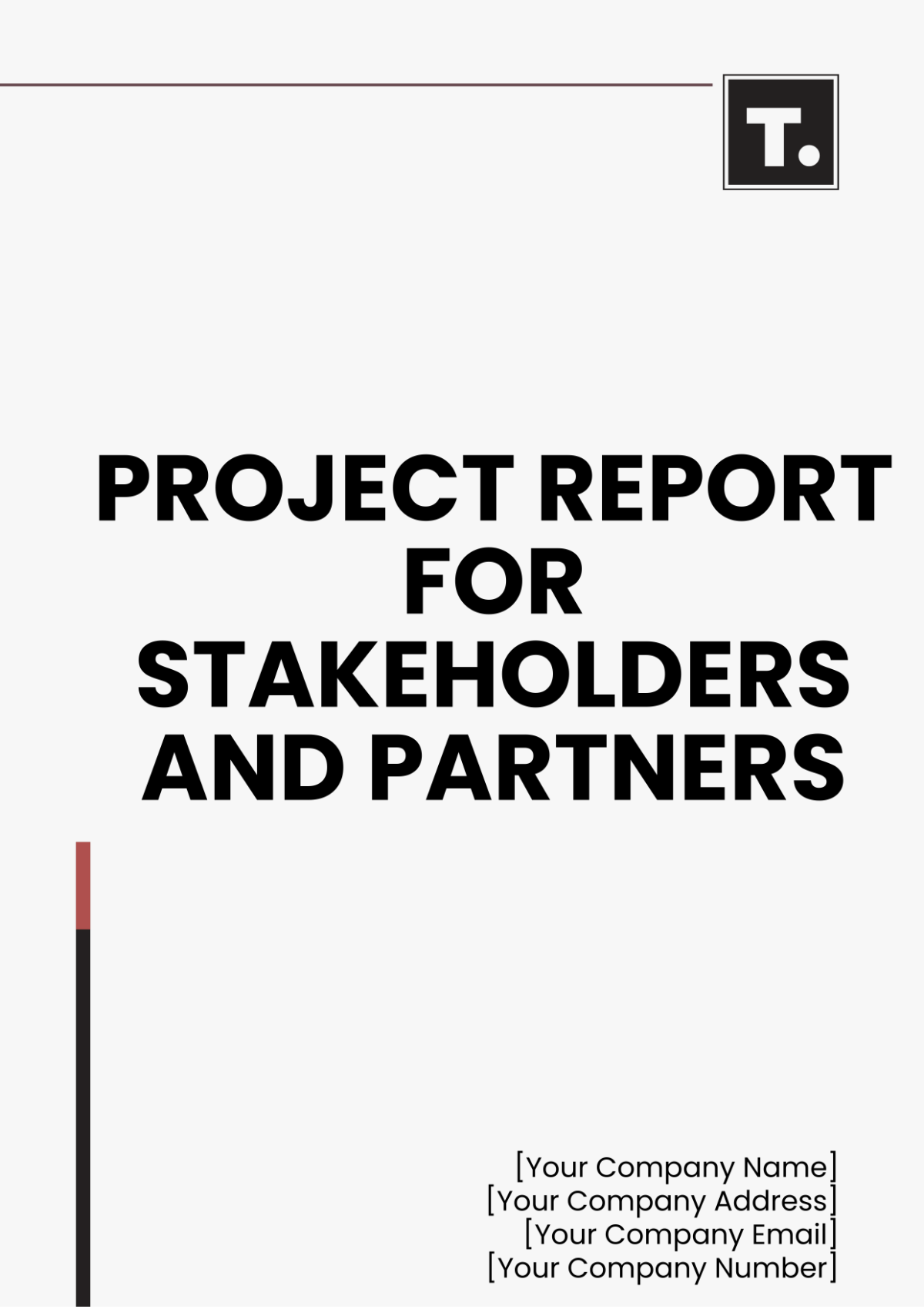 Project Report For Stakeholders And Partners Template