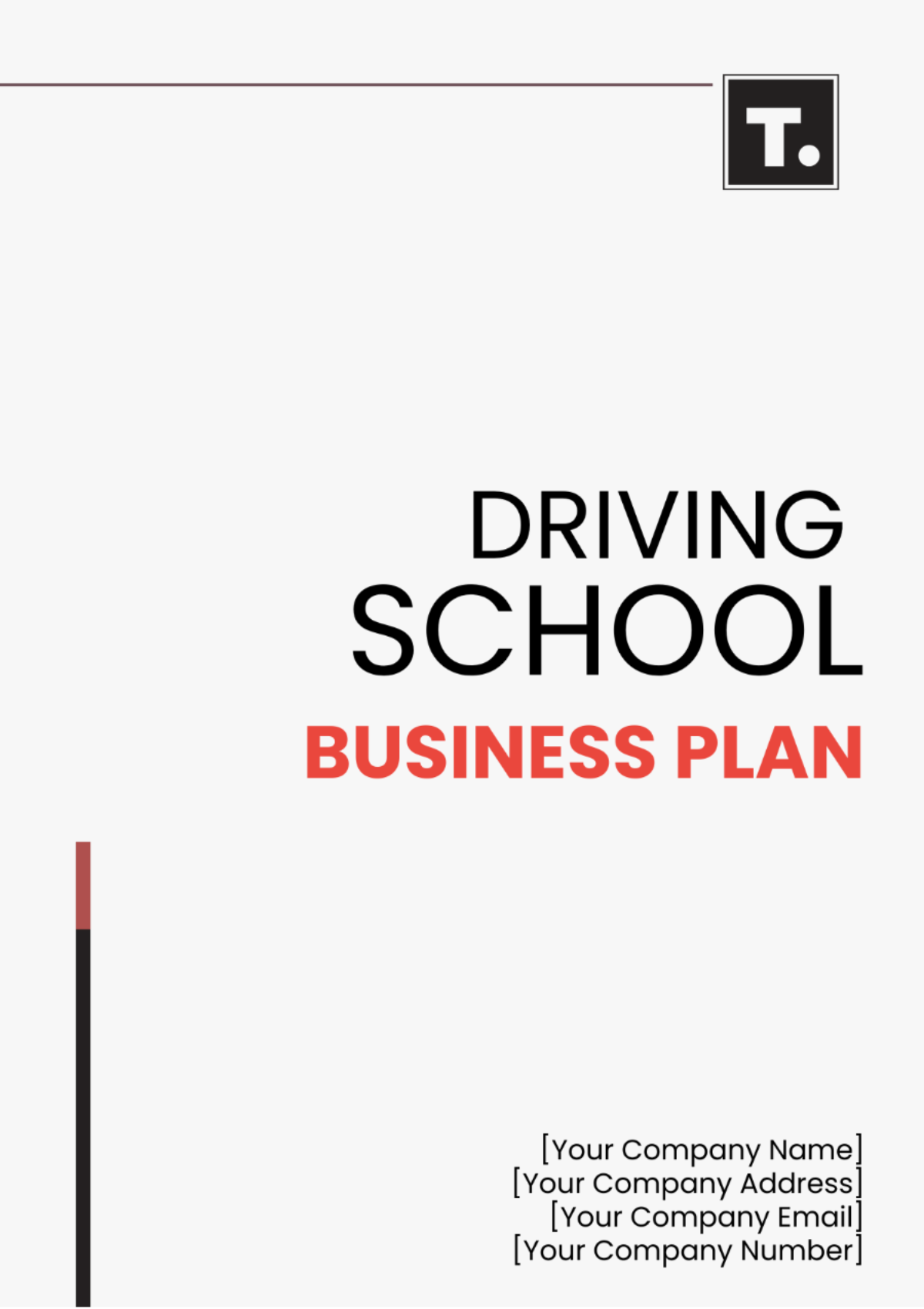 Driving School Business Plan Template