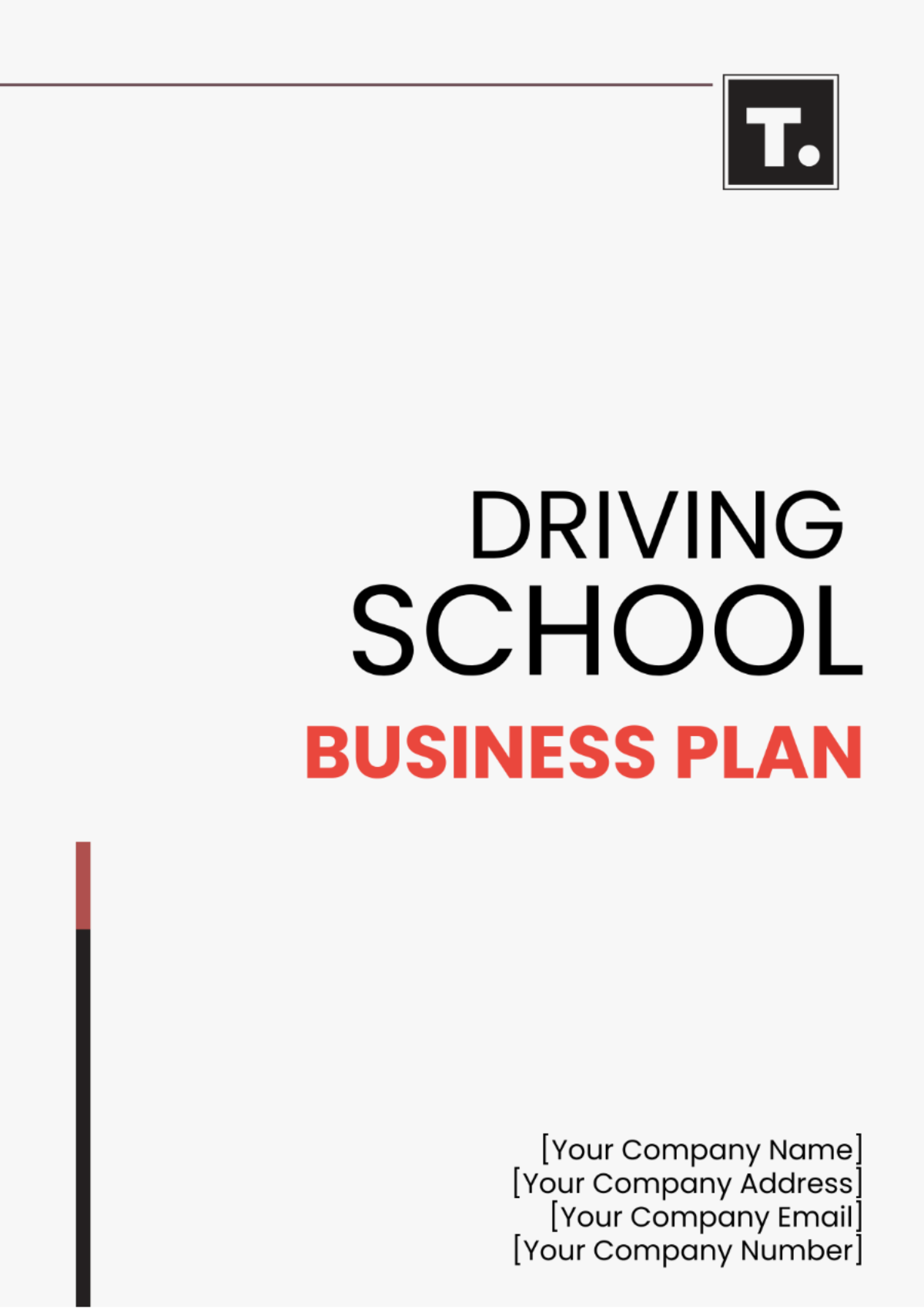 Driving School Business Plan Template - Edit Online & Download