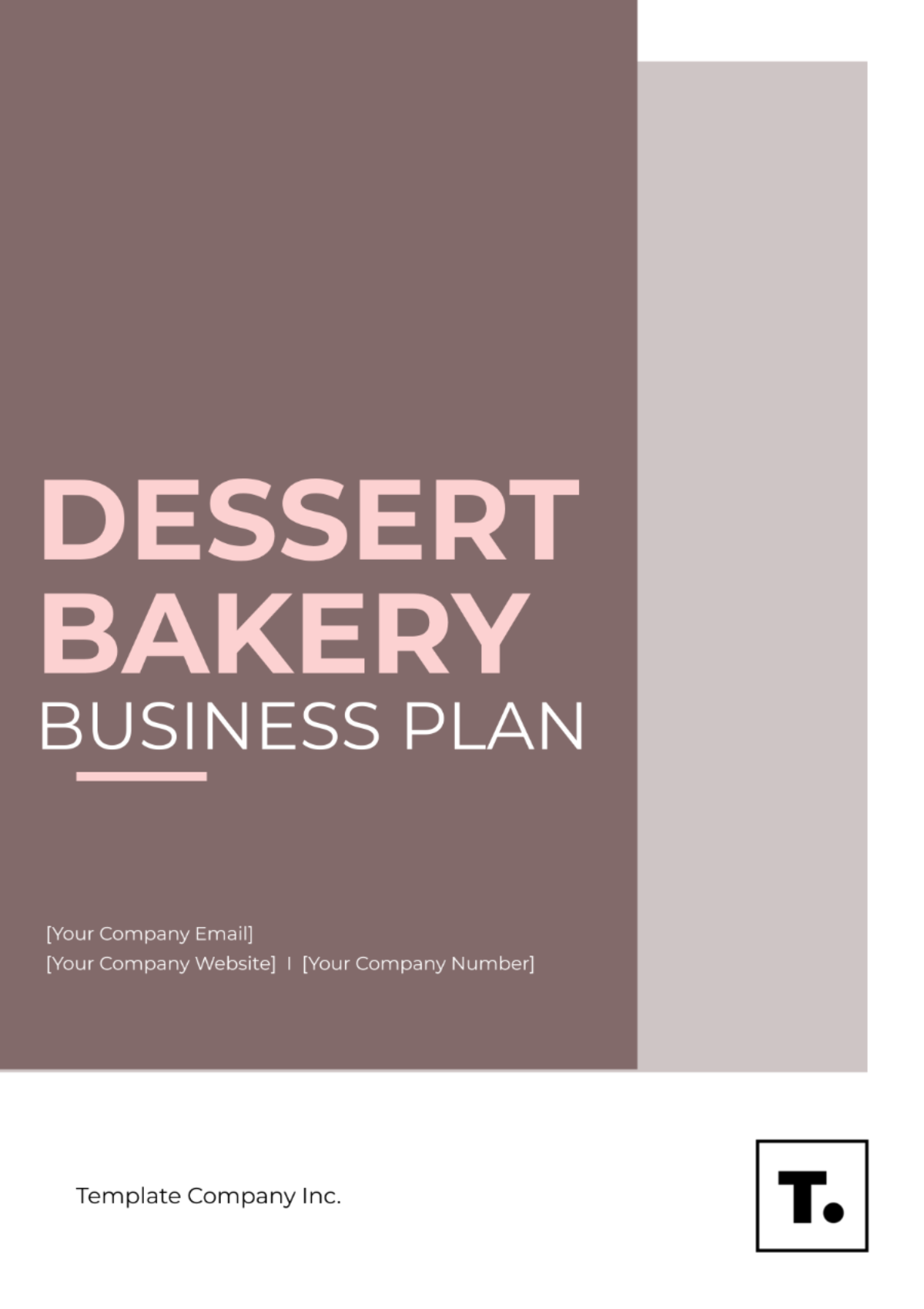 Dessert Bakery Business Plan Template