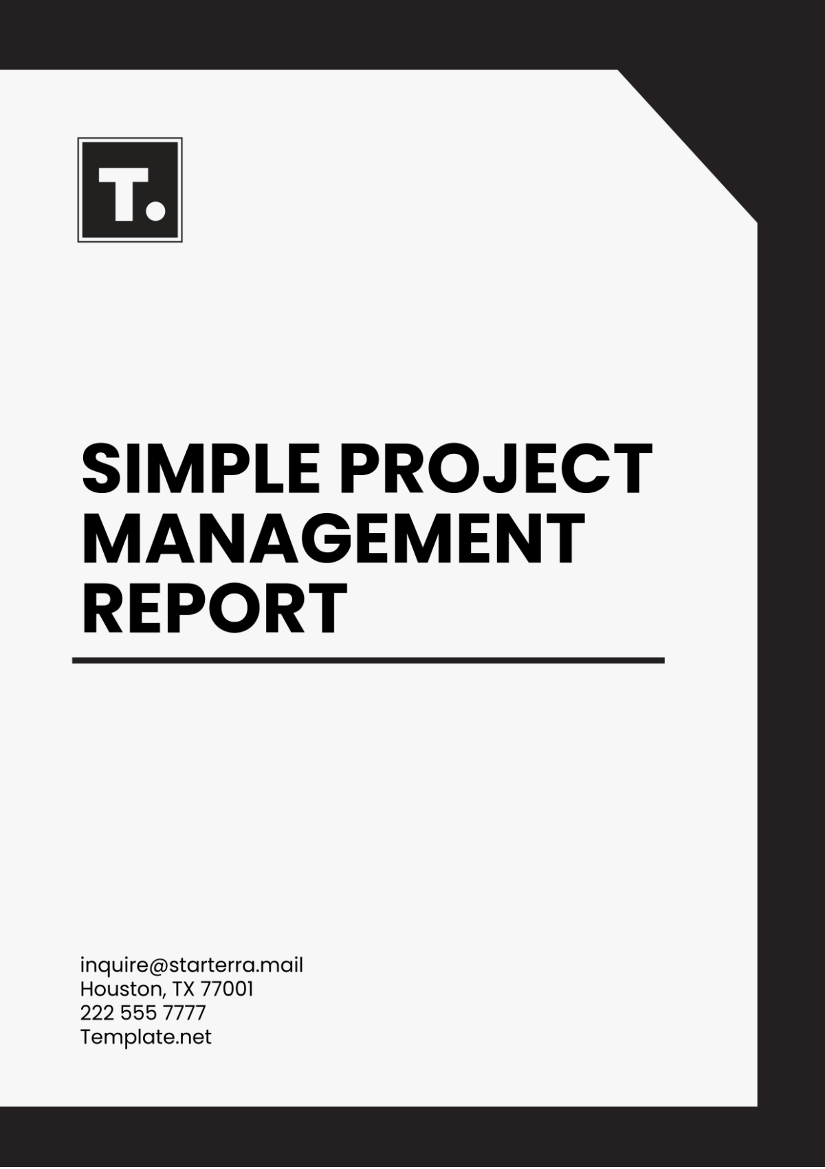 Simple Project Management Report Template - Edit Online & Download