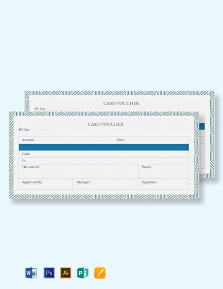 free cash voucher template word psd apple pages cash voucher template
