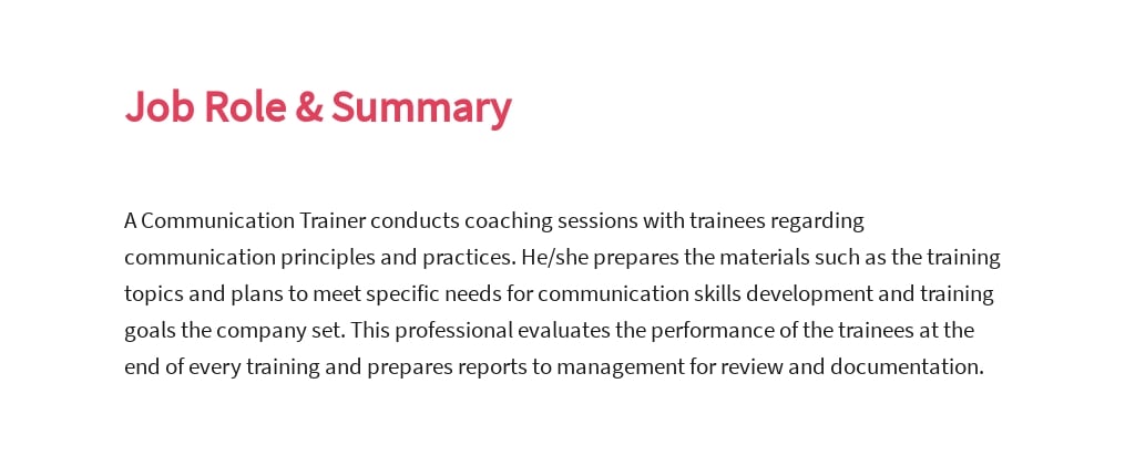 Free Communication Trainer Job Description Template 2.jpe
