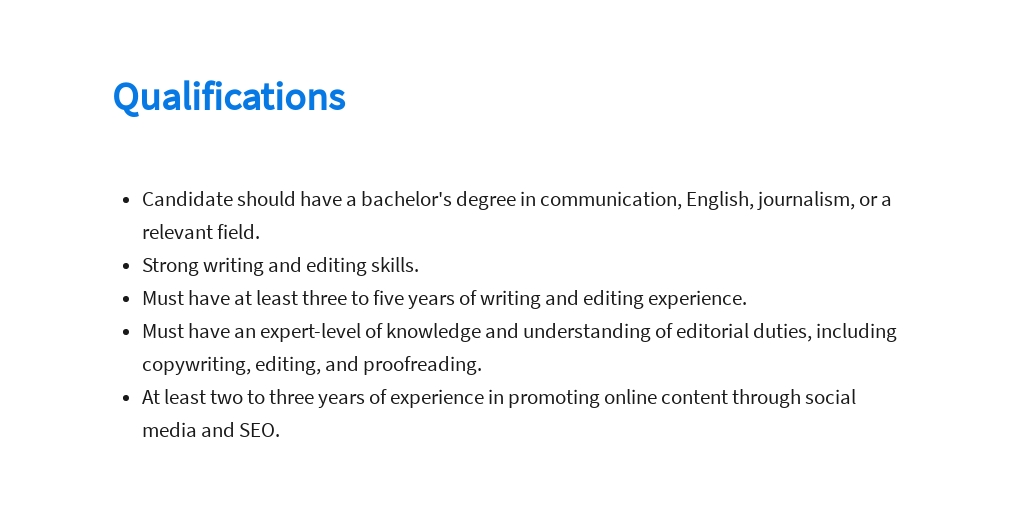 Free Communications Editor Job Description Template 5.jpe