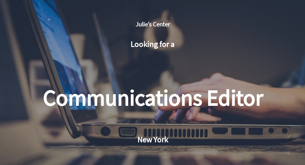Free Communications Editor Job Description Template.jpe