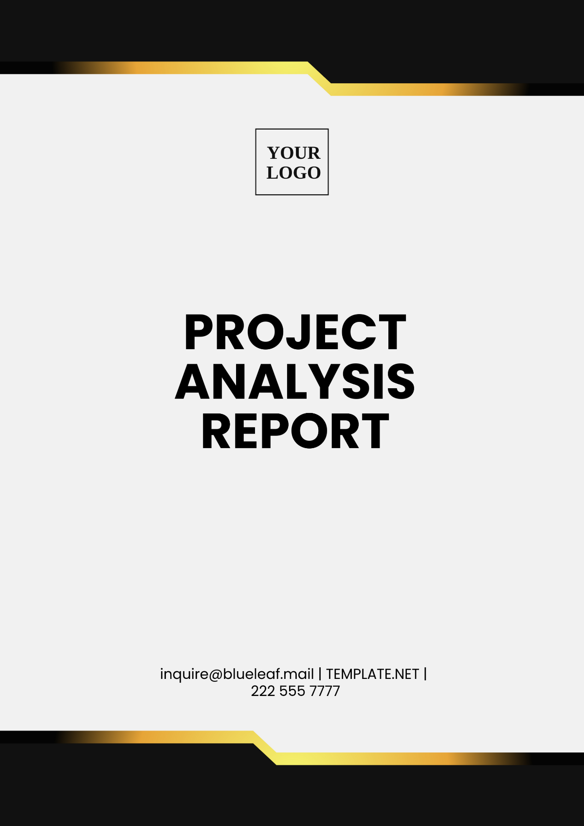 Project Analysis Report Template - Edit Online & Download