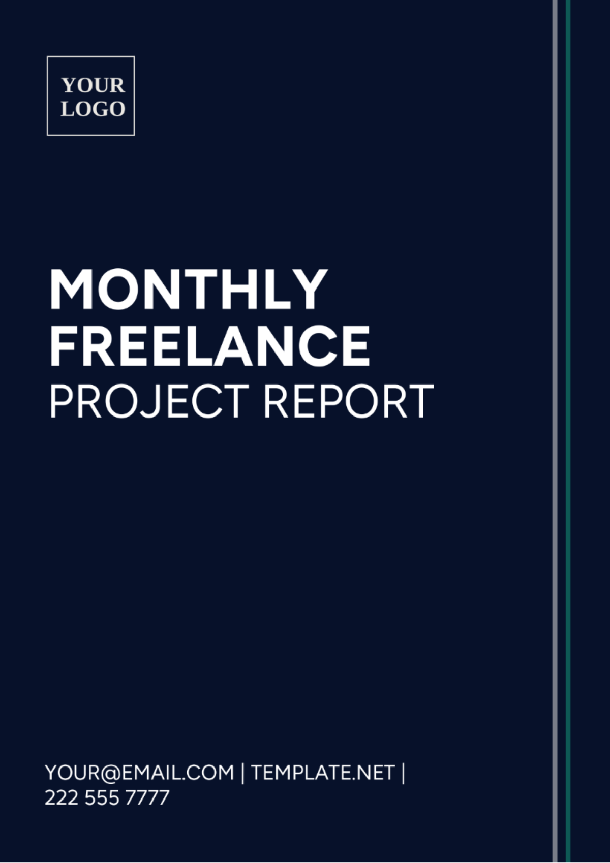 Monthly Freelance Project Report Template - Edit Online & Download