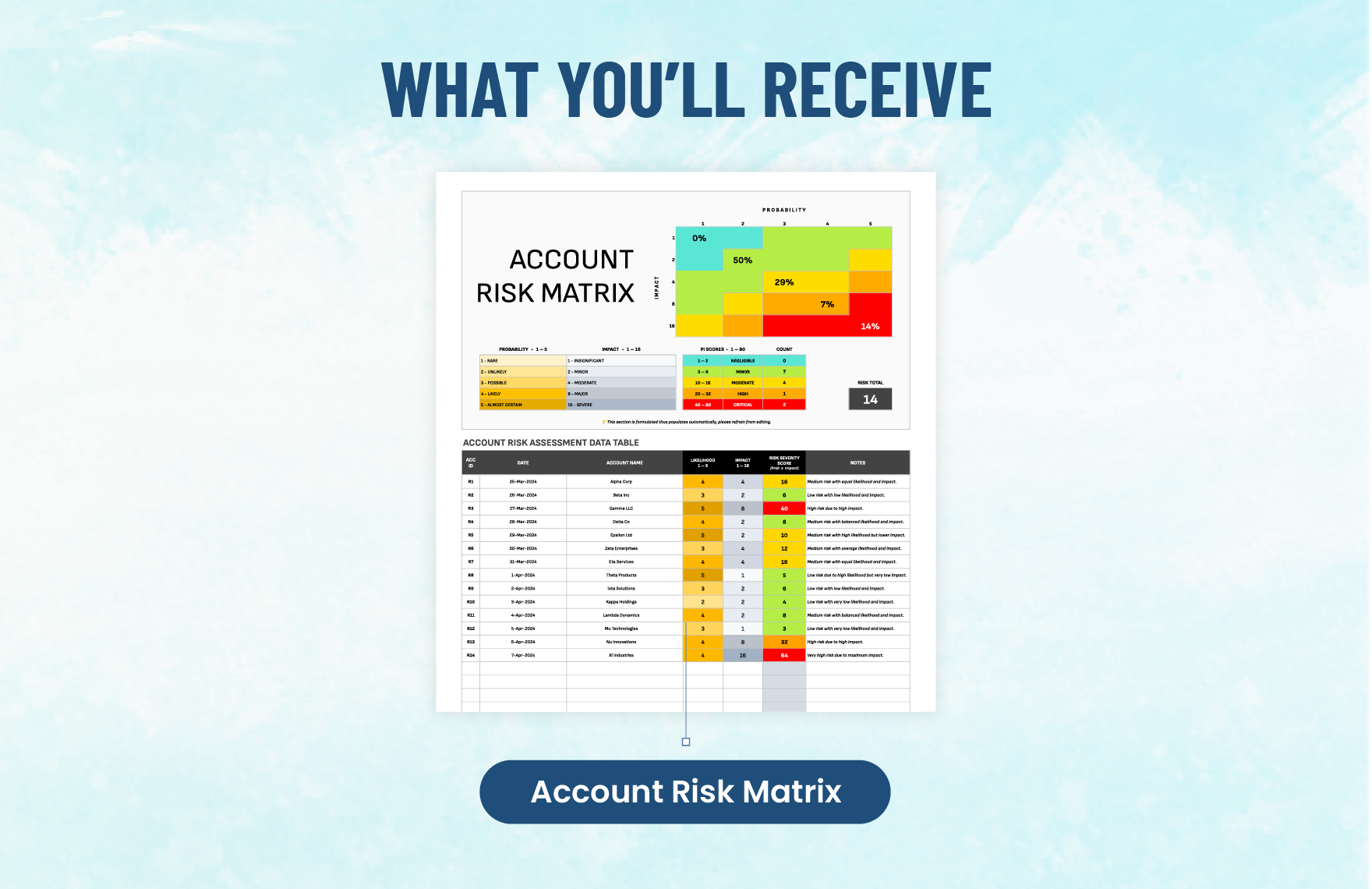 Account Risk Matrix Template