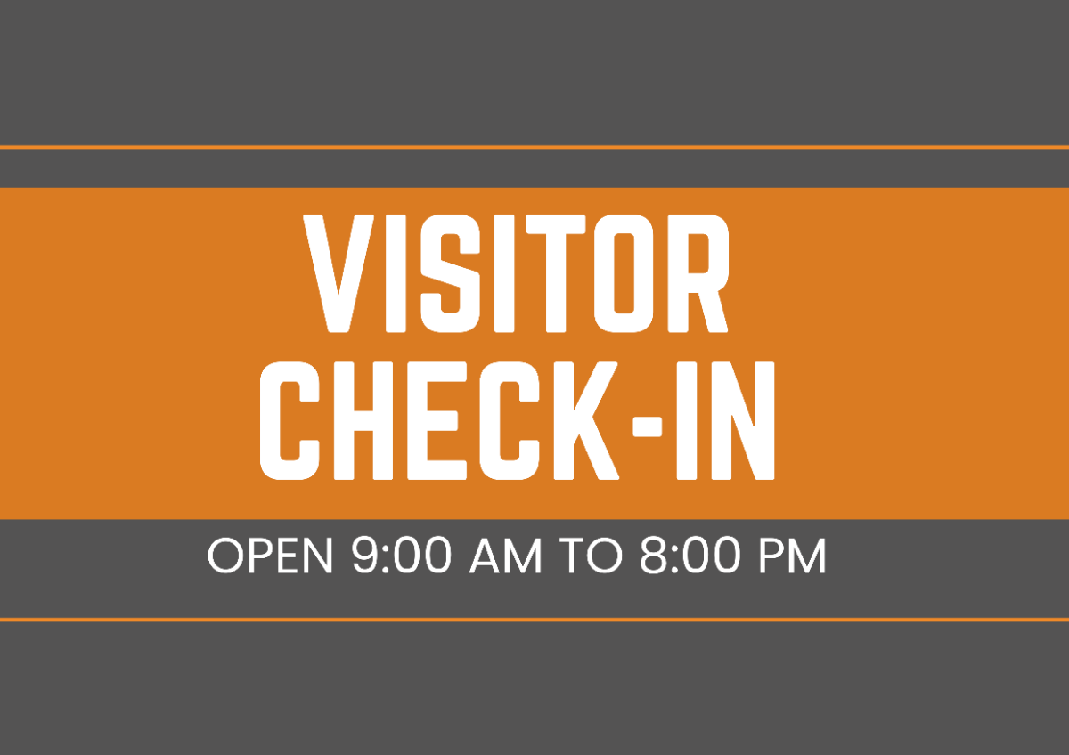 Visitor Check-In and Guidelines Signage