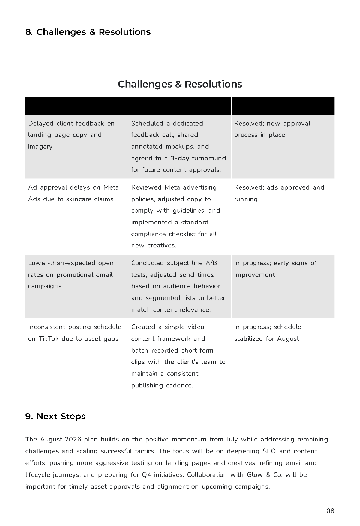 Free Freelance Project Report Template to Edit Online