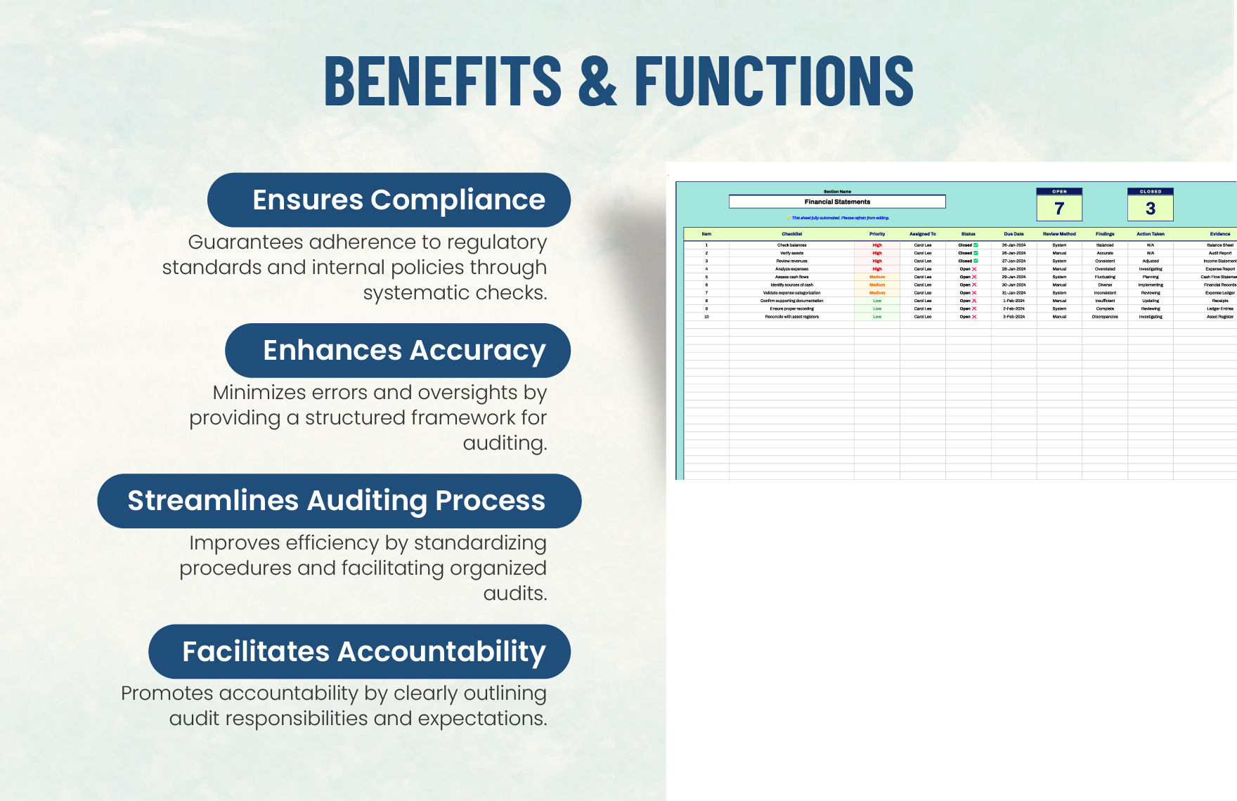 Account Audit Checklist Template