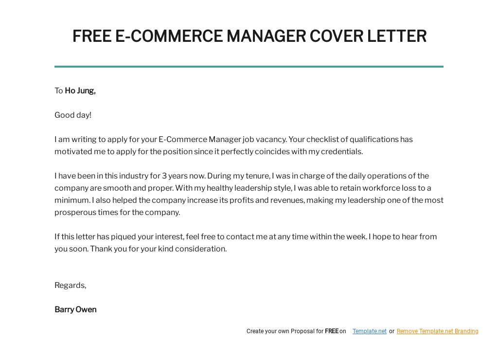 Free E Commerce Manager Cover Letter Template.jpe