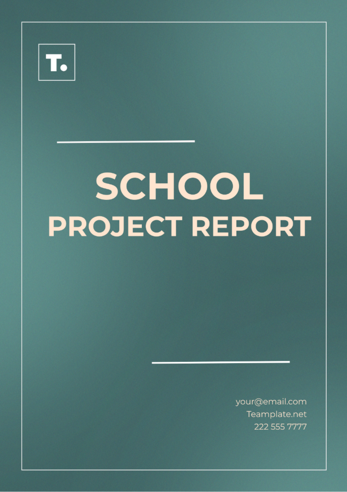 School Project Report Template - Edit Online & Download