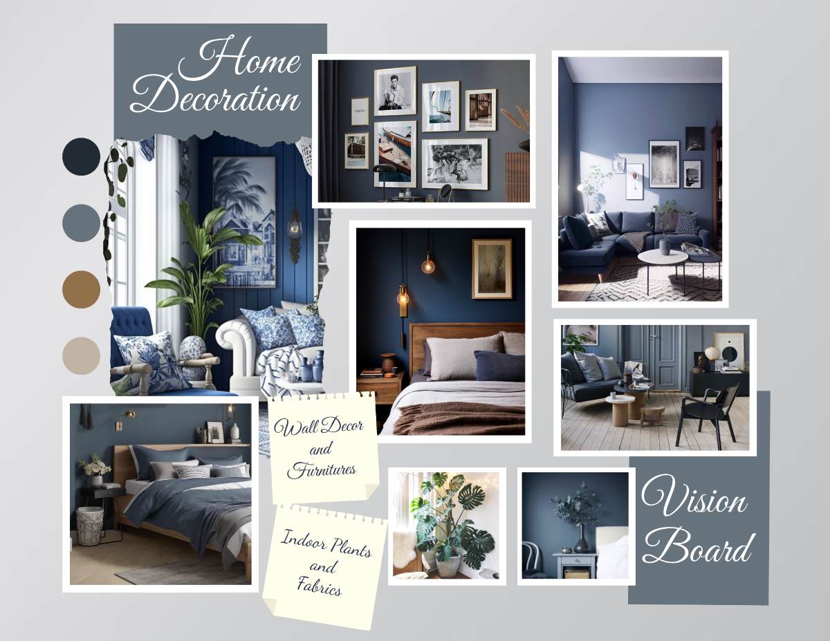 Home Decoration Vision Board Template