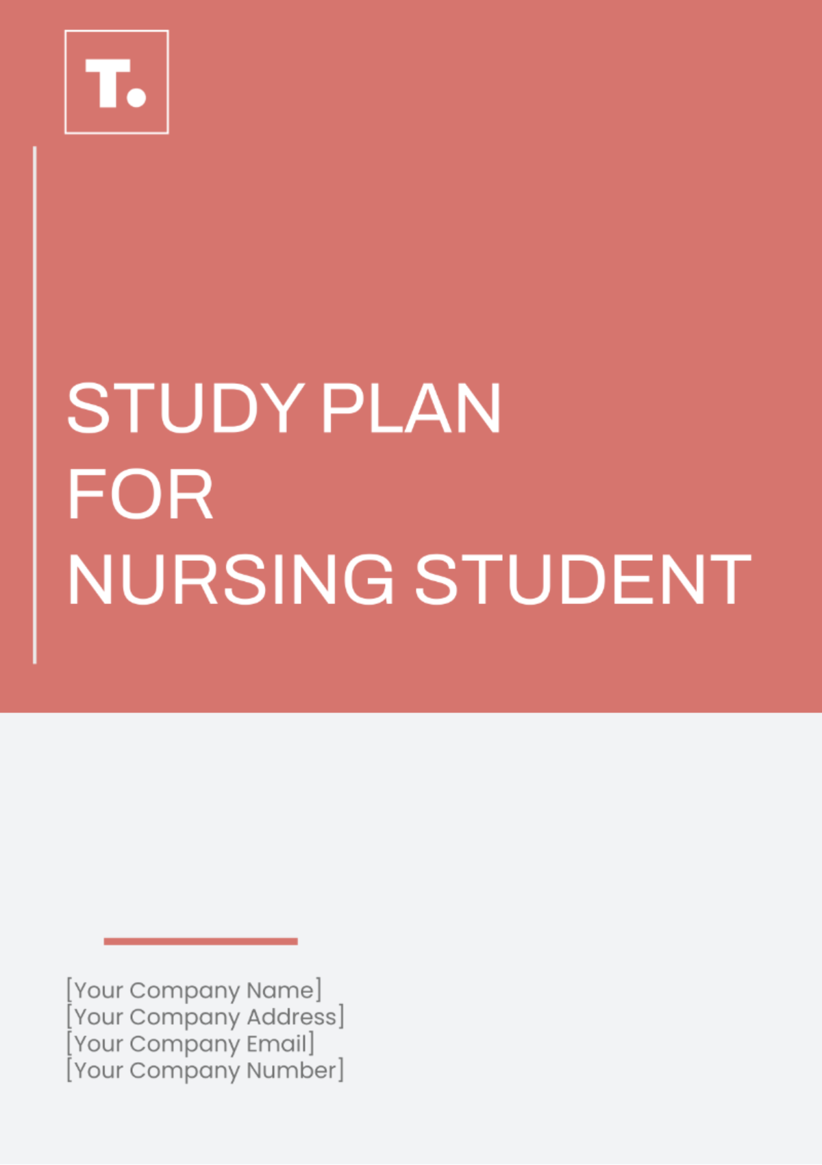 Free Study Plan for Nursing Student Template to Edit Online