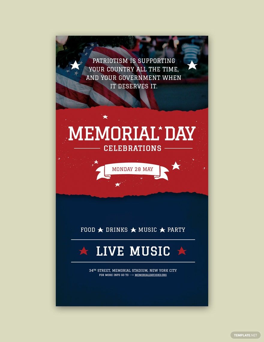 Memorial Day Snapchat Geofilter Template