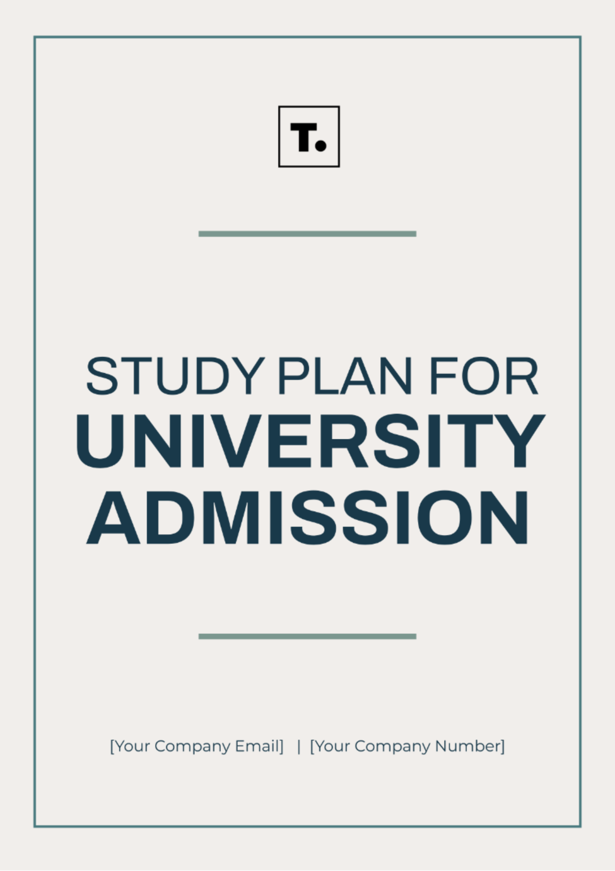 Study Plan for University Admission Template - Edit Online & Download