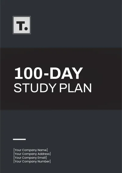 Free 100 Day Study Plan Template to Edit Online