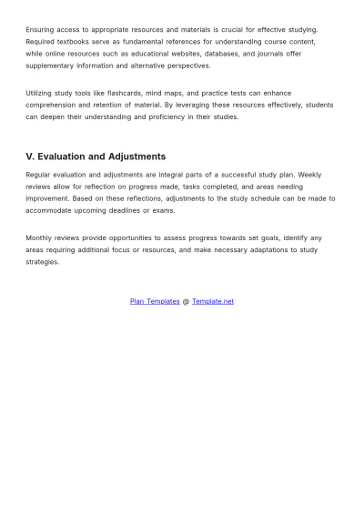 Free 100 Day Study Plan Template to Edit Online