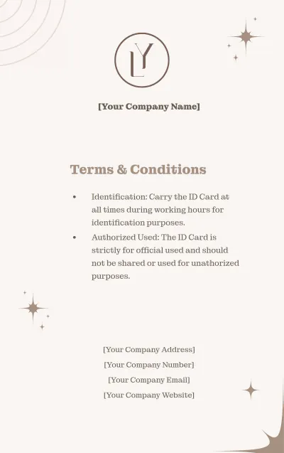 Free Aesthetic Vertical ID Card Template to Edit Online