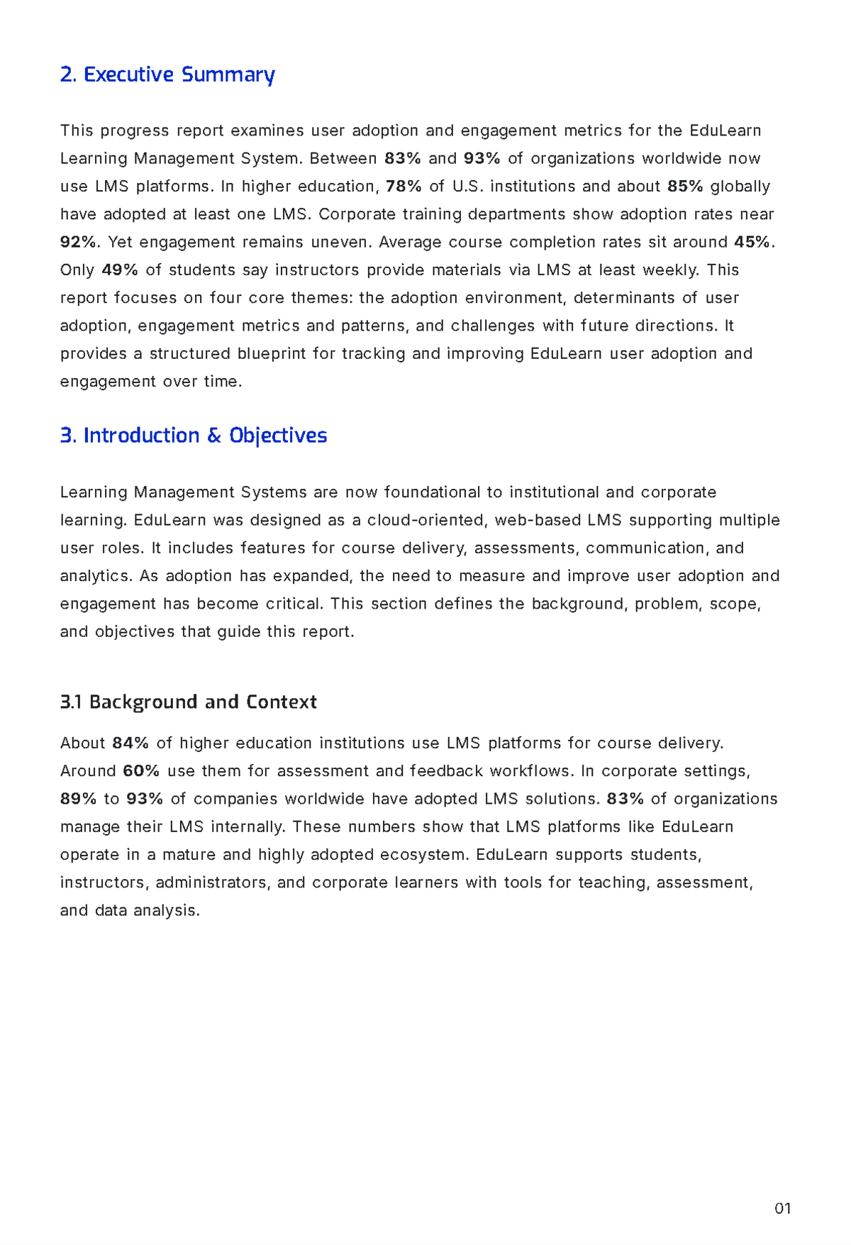 Free Software Project Report Template to Edit Online