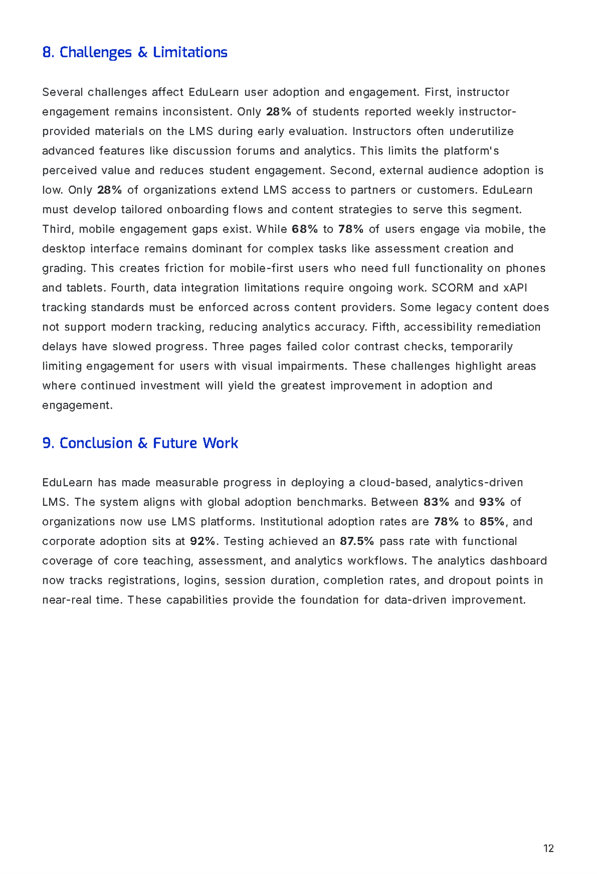 Free Software Project Report Template to Edit Online