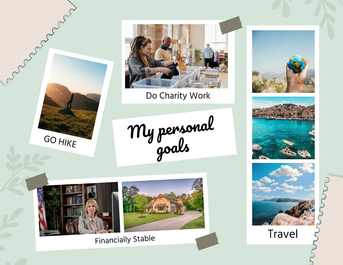 Personal Goals Vision Board Template - Edit Online & Download