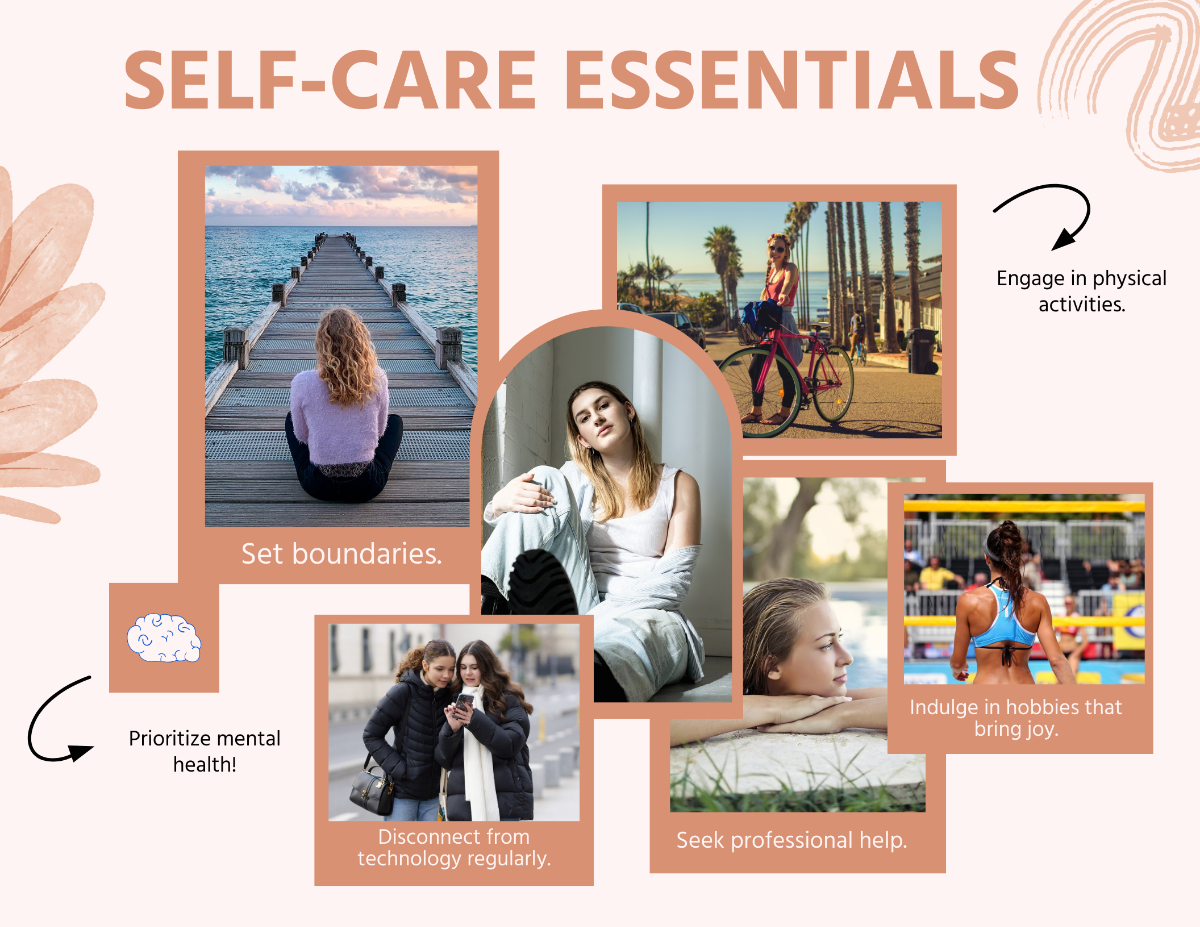 Self Care Vision Board Template