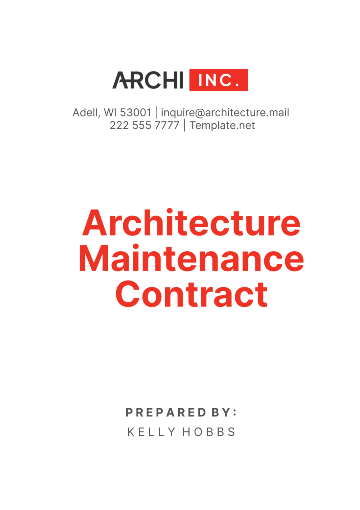 Architecture Maintenance Contract Template - Edit Online & Download